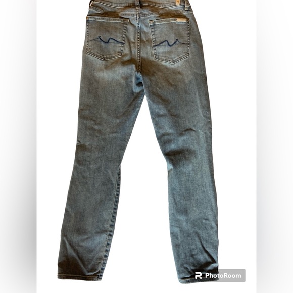 7 For All Mankind Women's High Waist Ankle Gwenevere Farrah Jean_size 28 - Picture 4 of 13